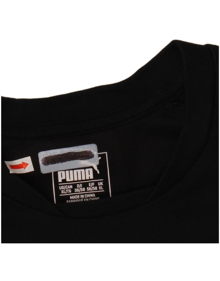T-shirt da uomo Puma Top XL in cotone nero
