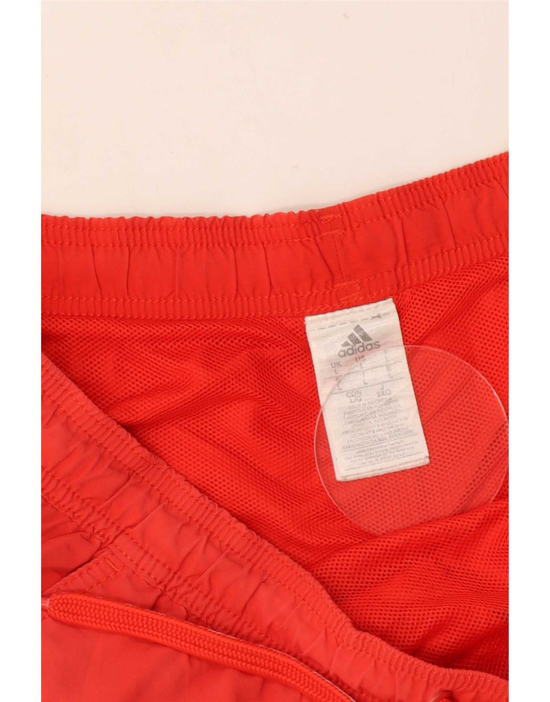Pantaloncini sportivi da uomo Adidas grandi in nylon rosso