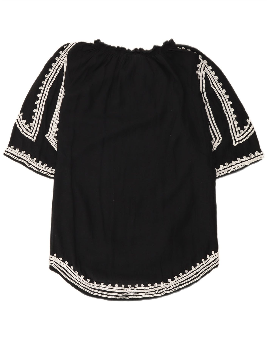 Top in camicetta da donna Zara UK 12 cotone nero medio