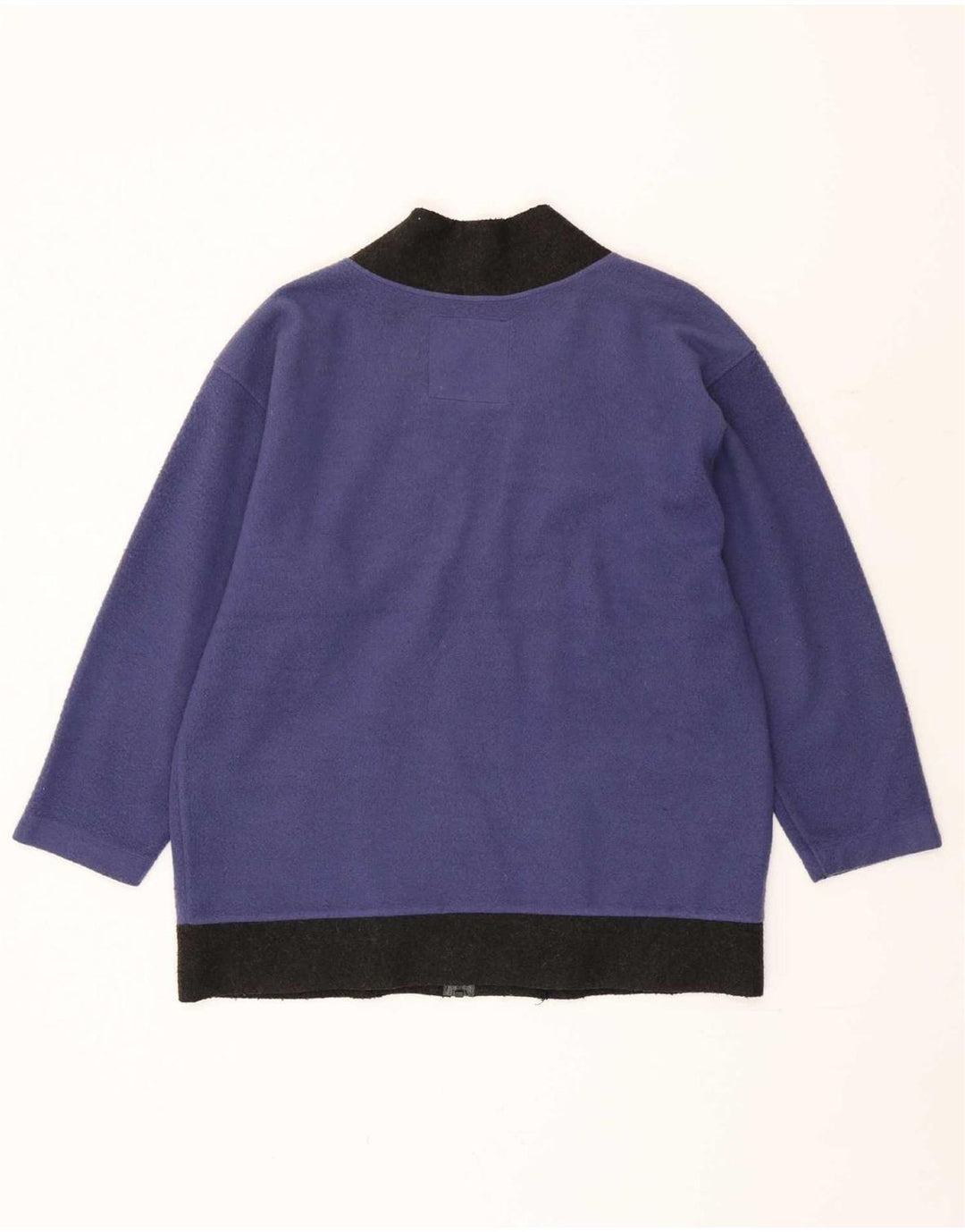 Maglione cardigan da uomo vestibilità ampia Benetton piccolo poliestere color block blu