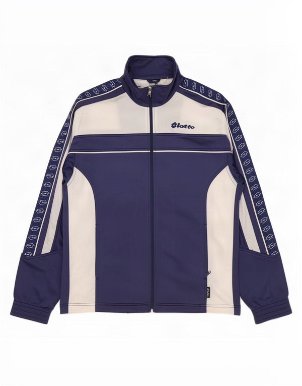 Giacca da ginnastica grafica da uomo Lotto, grande, color block blu navy