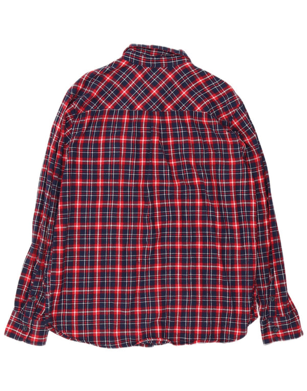 Camicia da uomo in flanella Mountain Warehouse XL in cotone a quadri blu navy