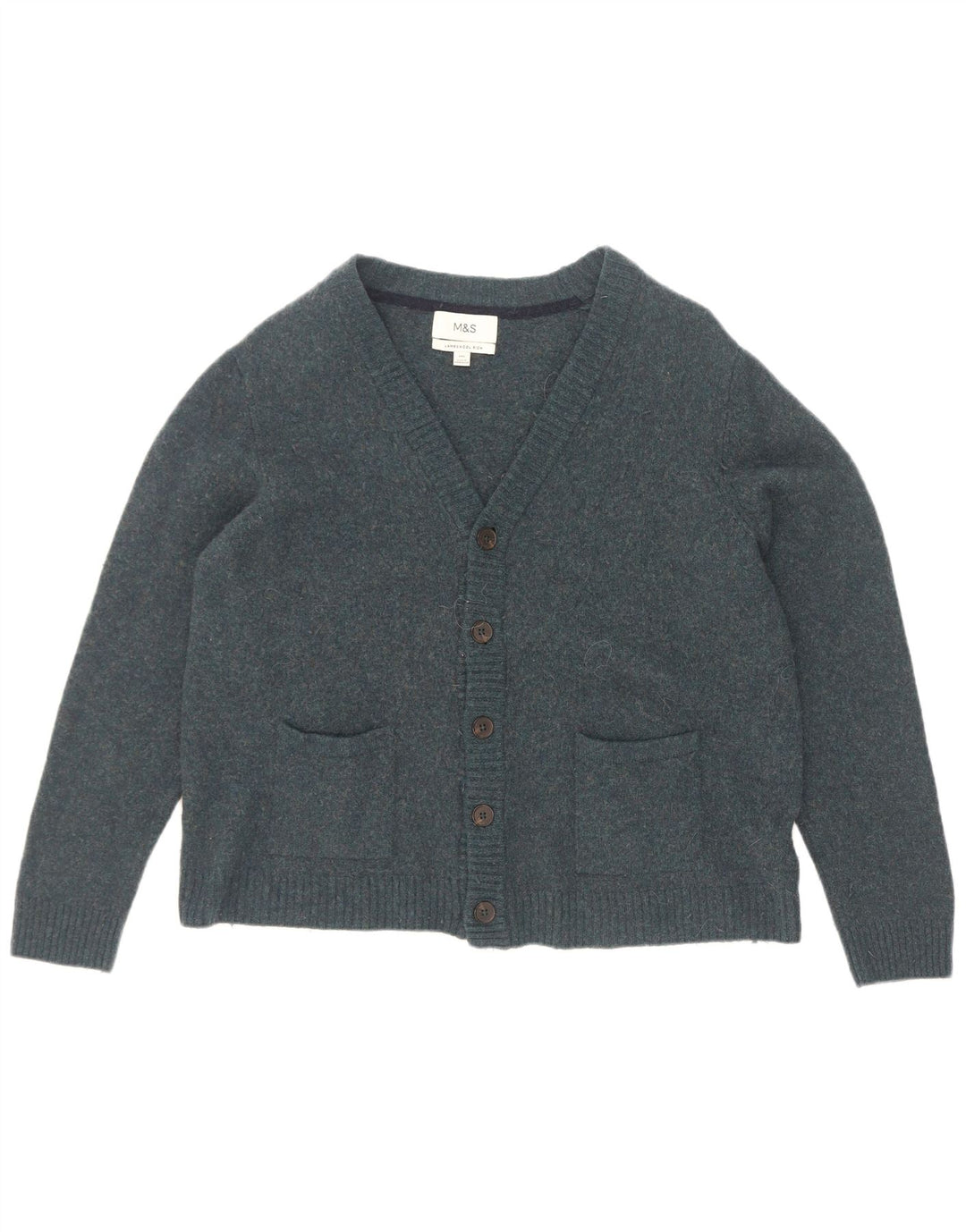 Maglione cardigan da uomo Marks & Spencer 2XL lana blu