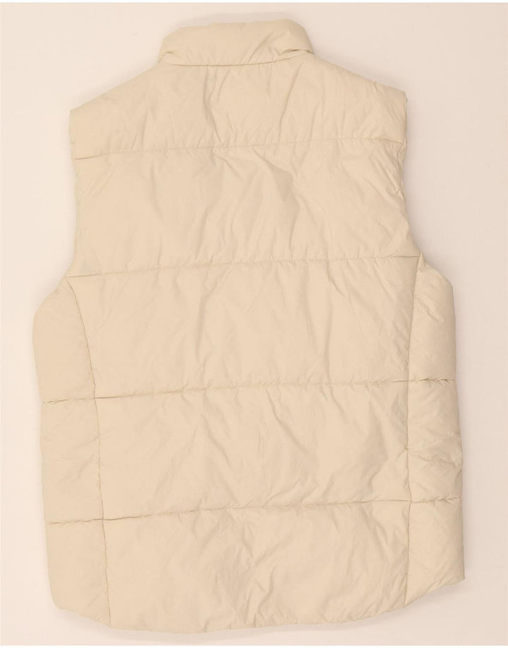 LEE Womens Padded Gilet UK 10 Small Beige Polyester Vintage Lee and Second-Hand Lee from Messina Hembry 