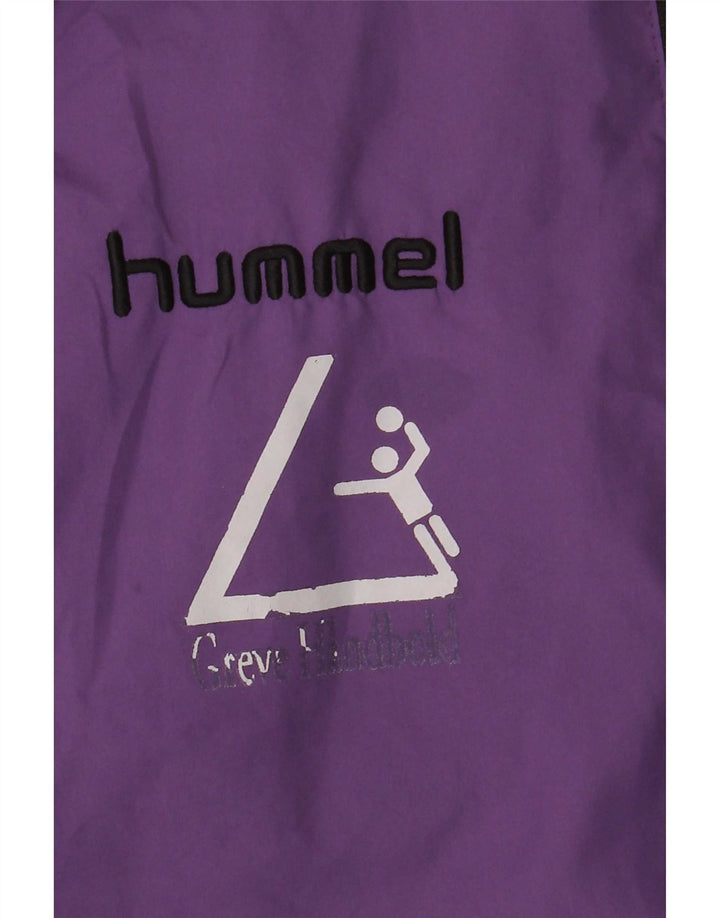Giacca da ginnastica grafica da uomo Hummel, grande, in poliestere color block viola