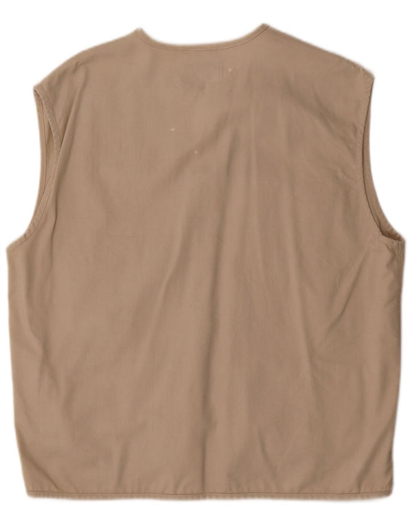 Gilet pratico da uomo vintage UK 38 cotone beige medio