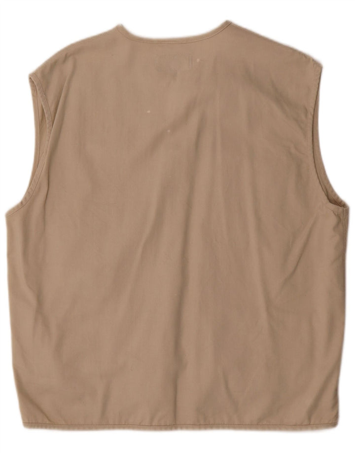 Gilet pratico da uomo vintage UK 38 cotone beige medio