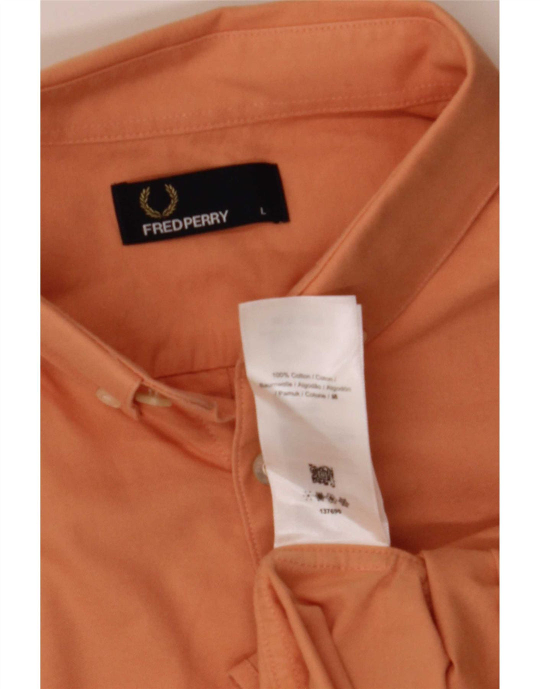 Camicia a maniche corte da uomo Fred Perry Large in cotone arancione