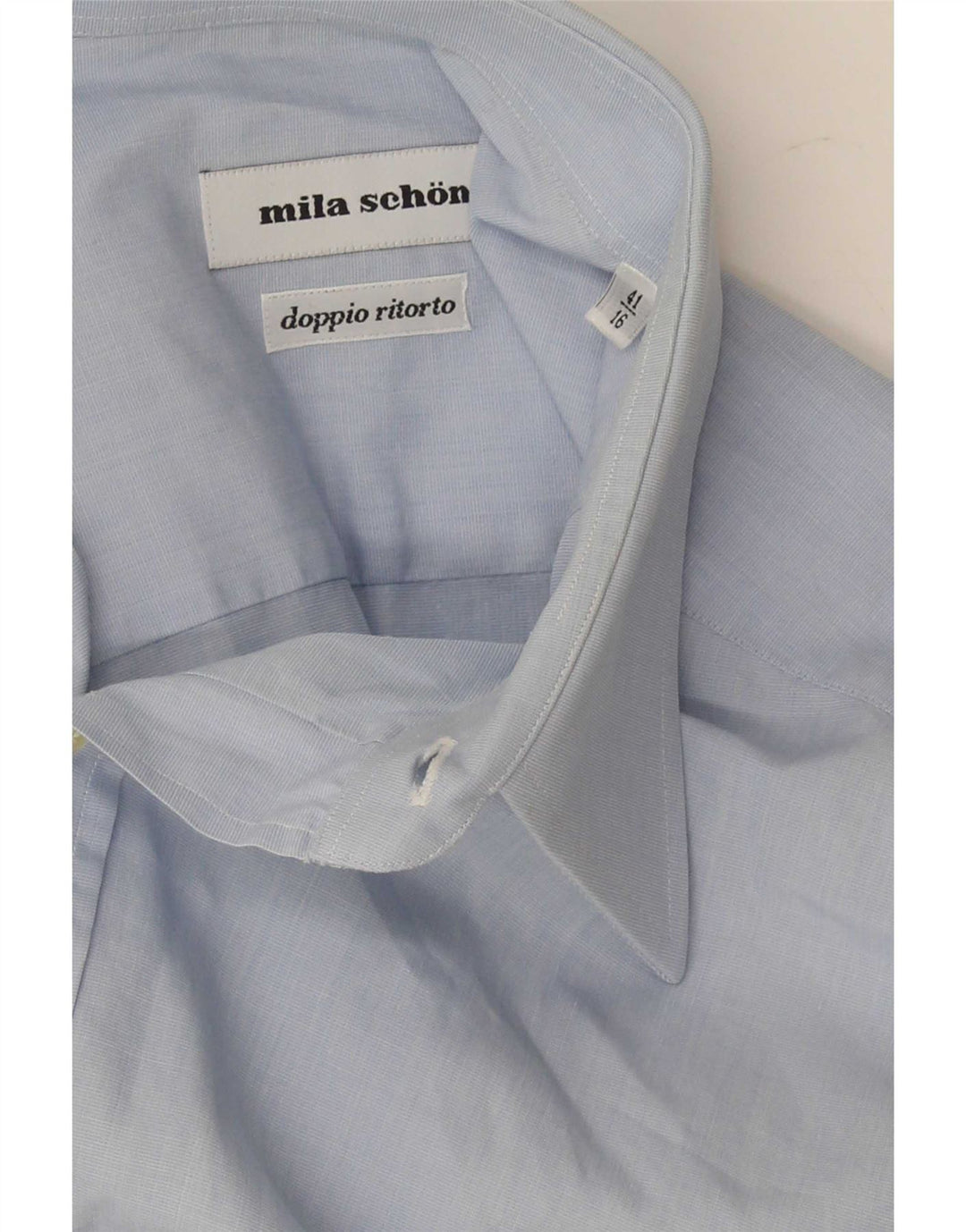 Camicia a maniche corte da uomo Mila Schon taglia 41 16 grande blu