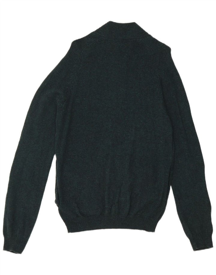 Maglione cardigan da uomo Marks & Spencer in lana verde medio