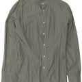 Benetton Camicia da uomo Verde medio Gessato Classico