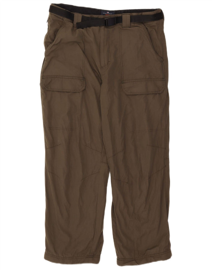 Pantaloni cargo dritti Marks & Spencer da uomo Blue Harbour W36 L29 kaki
