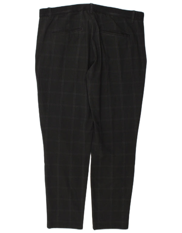 Pantaloni chino dritti da uomo Zara XL W34 L29 a quadri grigi
