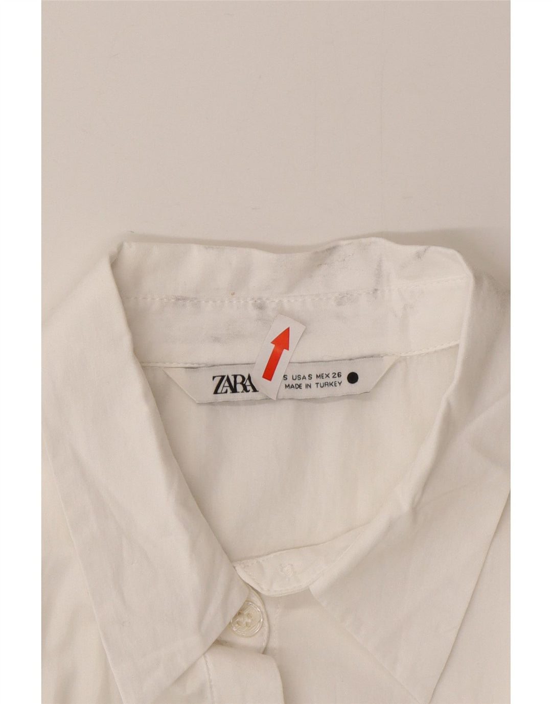 Camicetta asimmetrica da donna Zara UK 10 piccola in cotone bianco