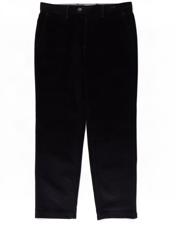 Pantaloni di velluto a coste regolari da uomo Marks & Spencer W36 L31 cotone blu navy