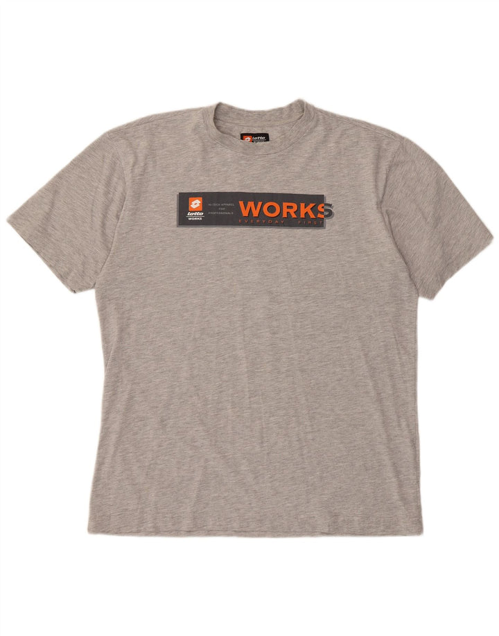 T-shirt grafica da uomo LOTTO Top XL grigia