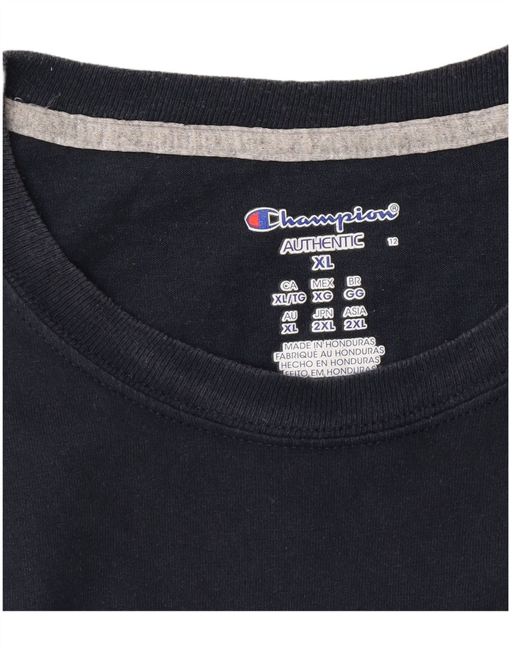 CHAMPION Mens T-Shirt Top XL Navy Blue