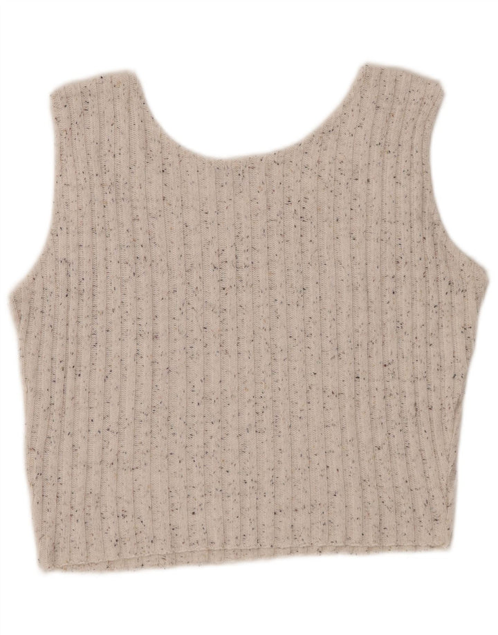 Canotta corta da donna PIMKIE UK 12 media bianco sporco screziato