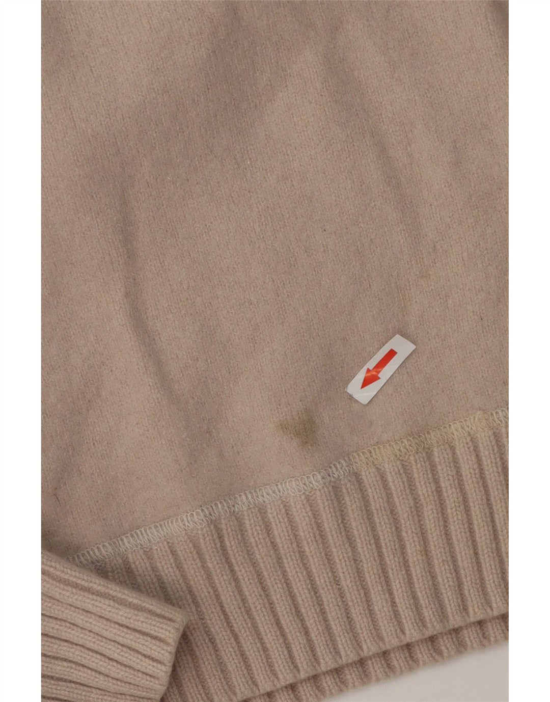 Maglione maglione con scollo a barca da donna Levi's UK 14 Large Beige Lana