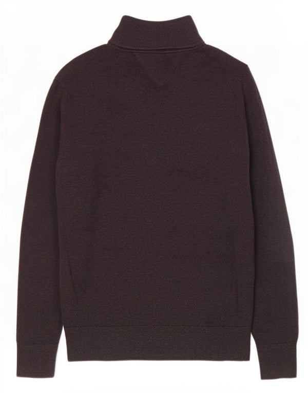 Maglione maglione con zip da uomo Tommy Hilfiger piccolo cotone grigio