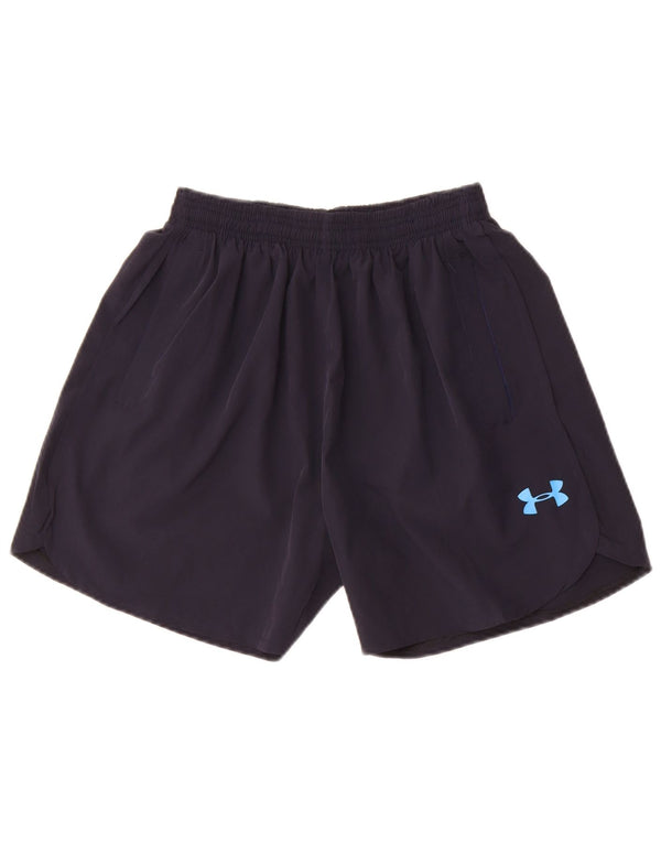 Pantaloncini sportivi da ragazzo Under Armour 11-12 anni in poliestere blu navy