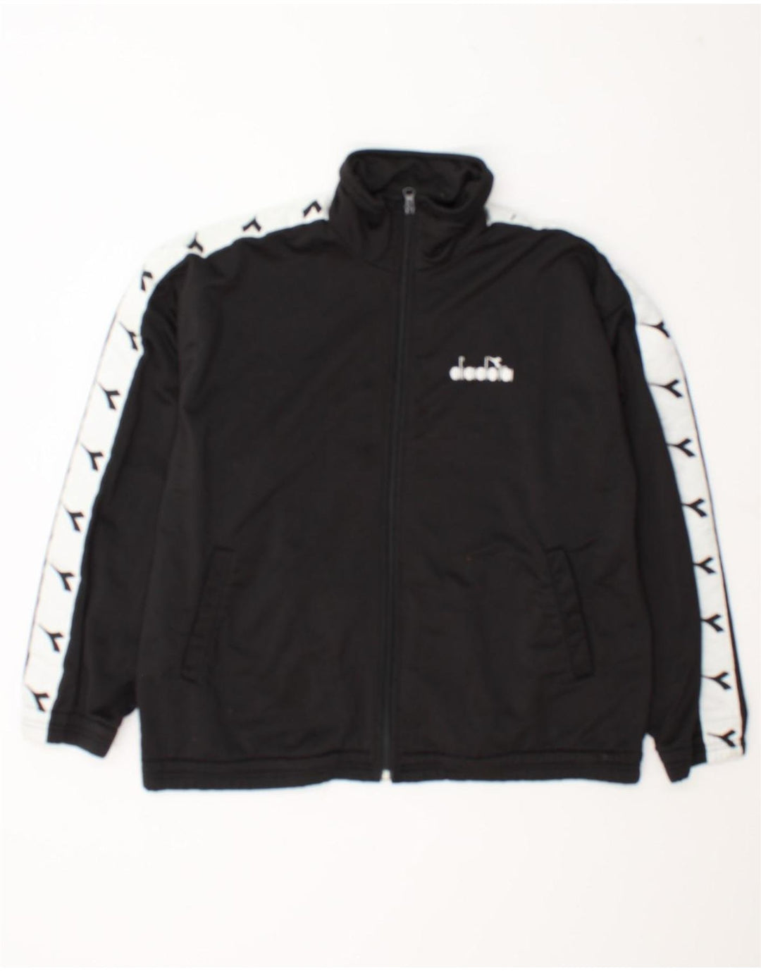 Giacca da ginnastica grafica da uomo Diadora UK 38 Medium Black Colourblock