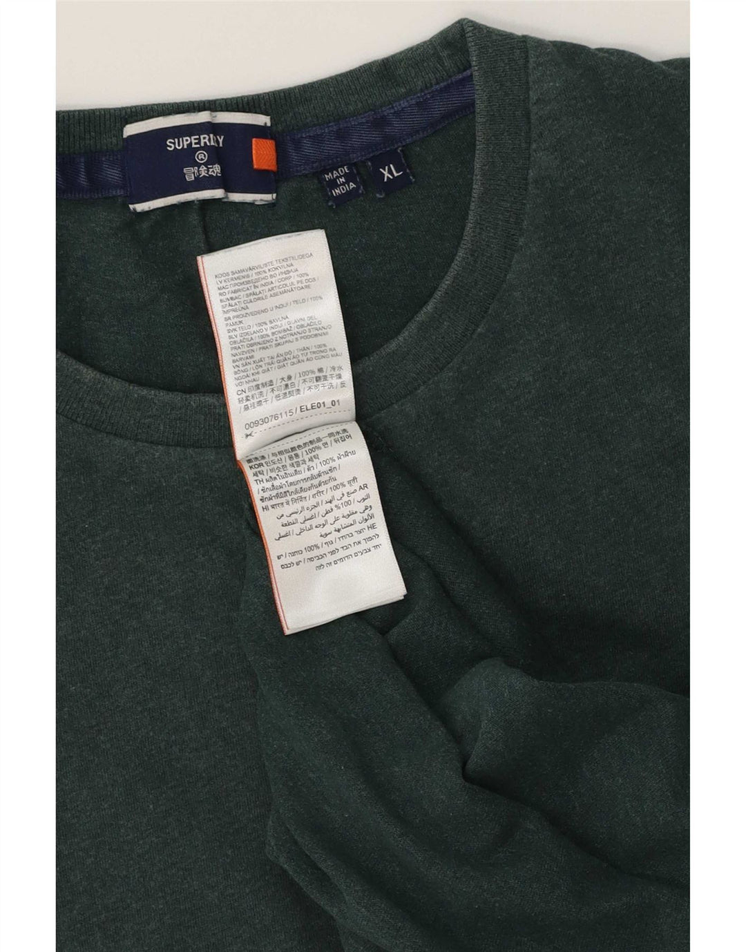 T-shirt da uomo Superdry Top XL in cotone verde