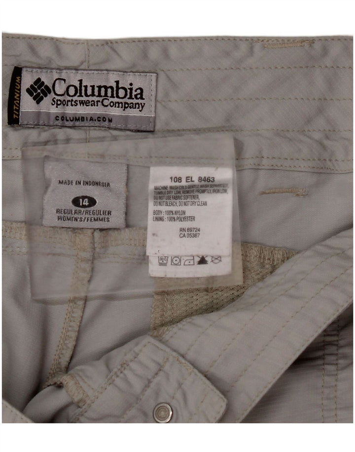 Pantaloni cargo regolari in titanio da donna COLUMBIA US 14 XL W36 L31 Grigio