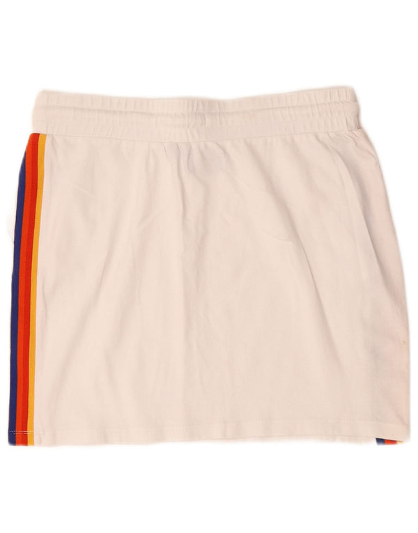 Minigonna da donna Superdry UK 12 media W30 cotone a righe bianche