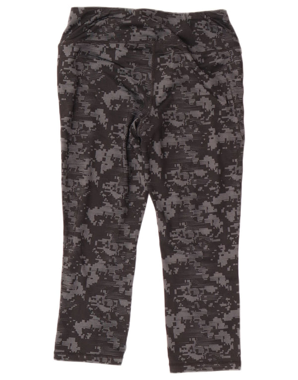 Leggings Capri Reebok da donna UK 8 Small Black Camouflage