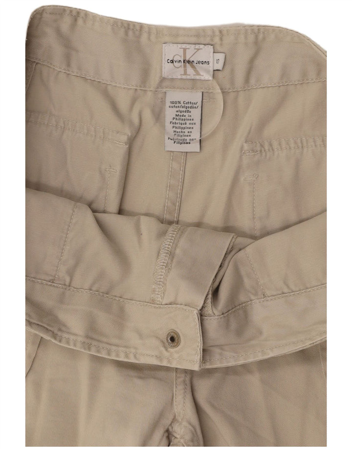 CALVIN KLEIN Pantaloncini da donna US 10 medi W27 cotone verde