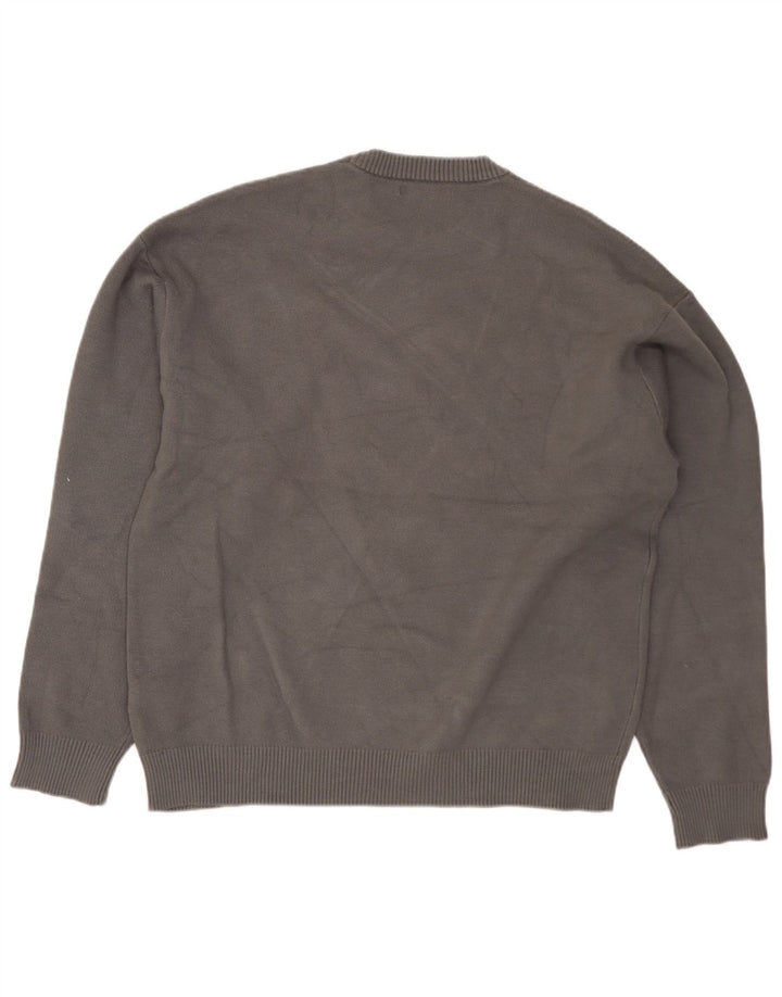Maglione Zara da uomo girocollo piccolo in viscosa grigia