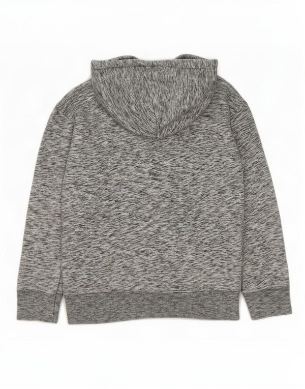 Felpa con cappuccio grafica da uomo Hollister 2XS cotone chiazzato grigio