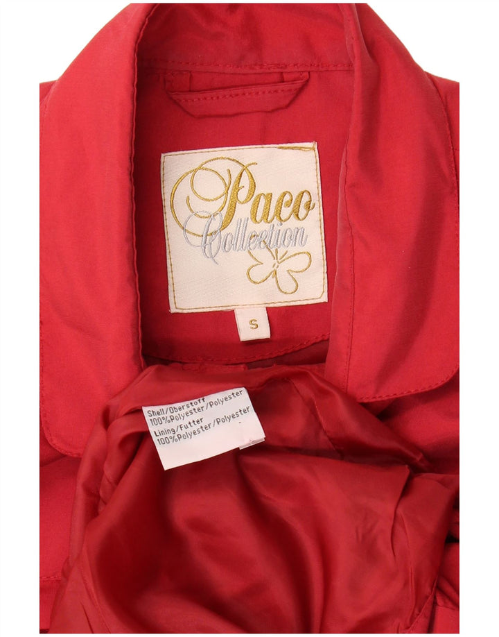 PACO Womens Utility Gilet UK 10 Small Red Polyester Classic