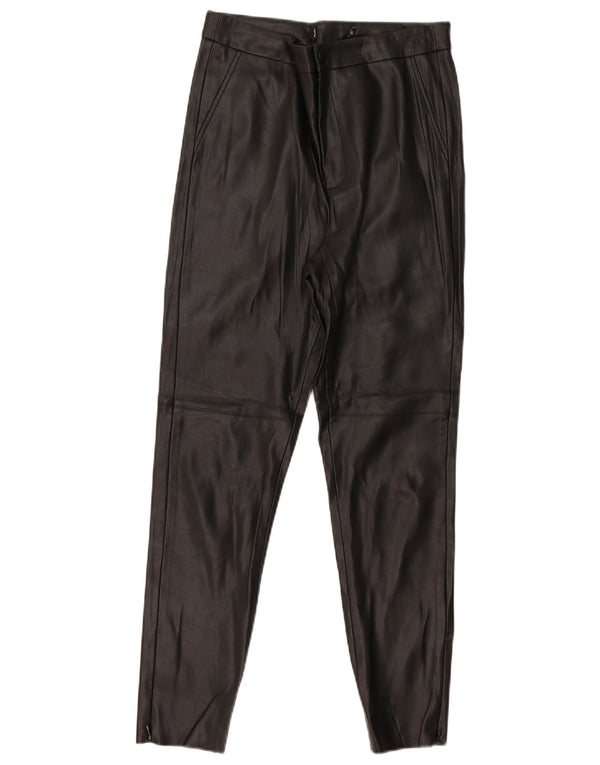 Leggings Zara da donna in ecopelle W30 L28 neri