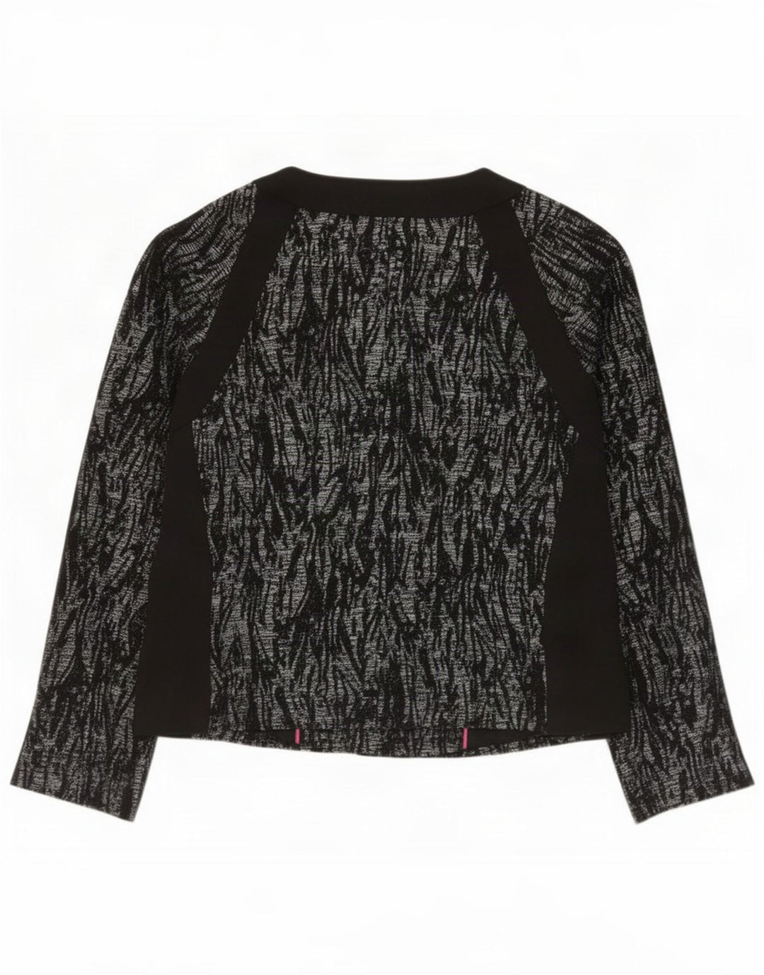 Giacca blazer da donna Marks & Spencer con motivo astratto UK 16 grande nera