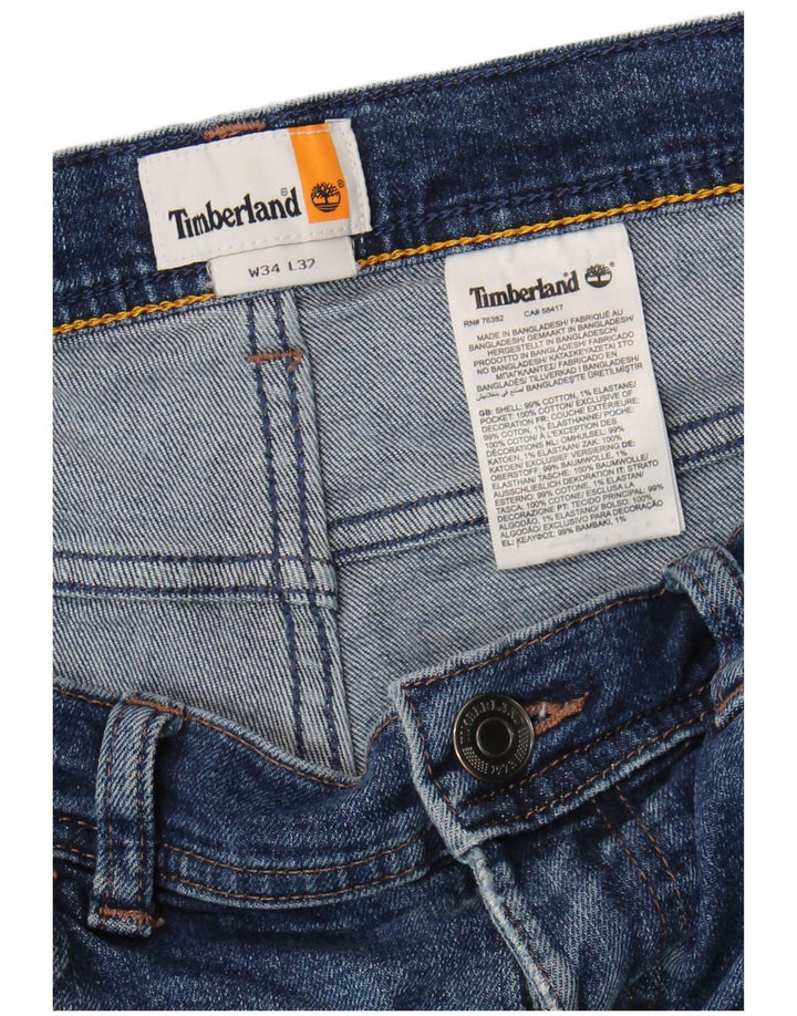 Jeans dritti da uomo Timberland W34 L32 cotone blu