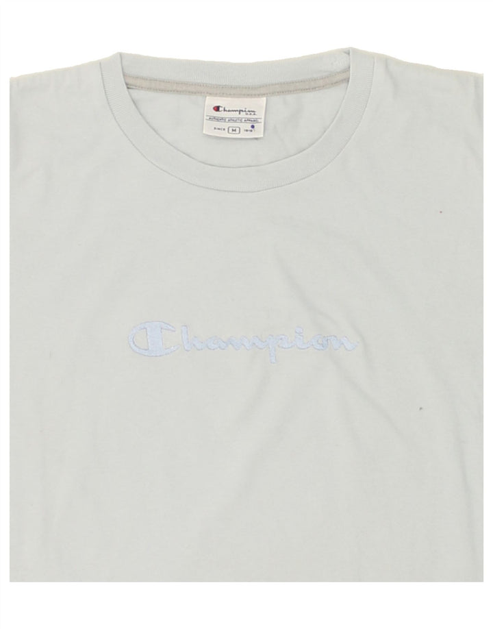 CHAMPION Womens Graphic T-Shirt Top UK 14 Medium Grey Vintage Champion and Second-Hand Champion from Messina Hembry 