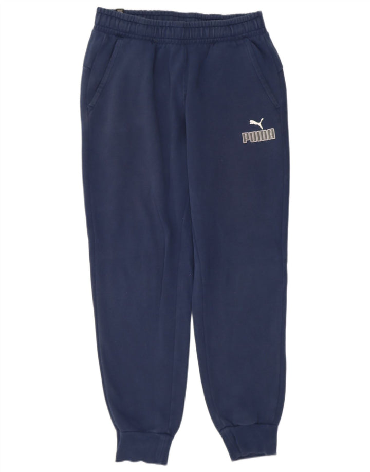 PUMA Mens Graphic Tracksuit Trousers Joggers Medium  Navy Blue