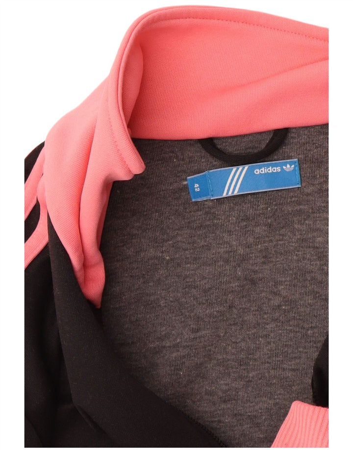 Giacca da tuta grafica da donna Adidas IT 42 Medium Black Colourblock