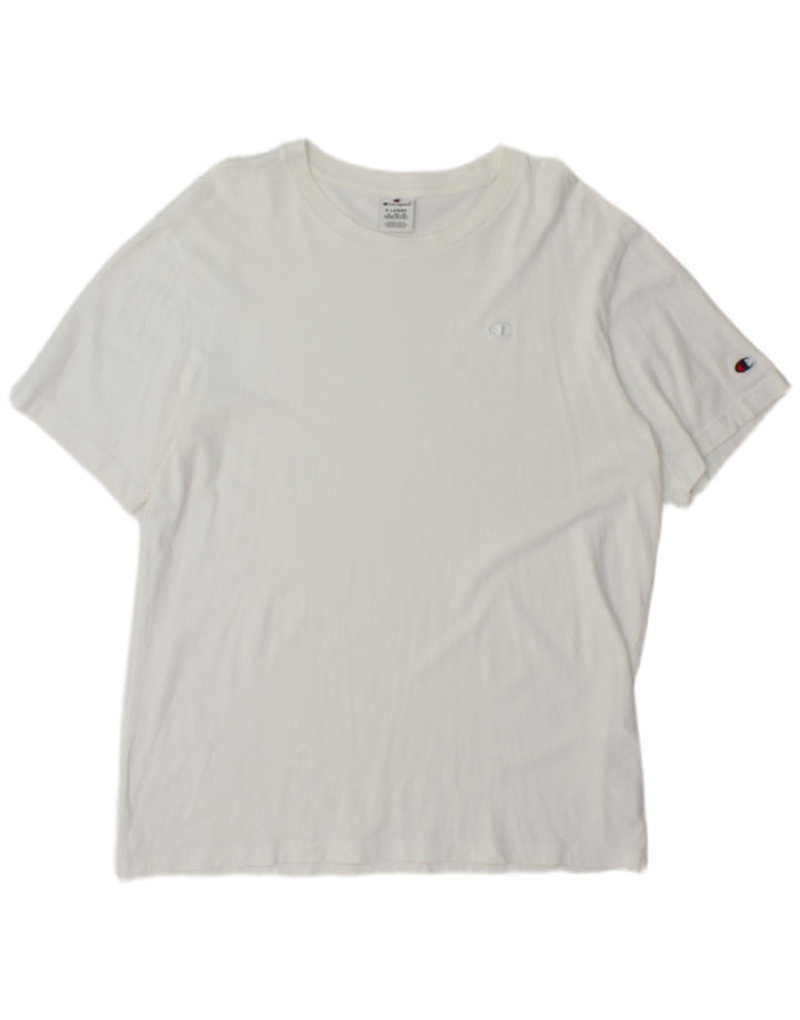 T-shirt da uomo Champion Top XL in cotone bianco