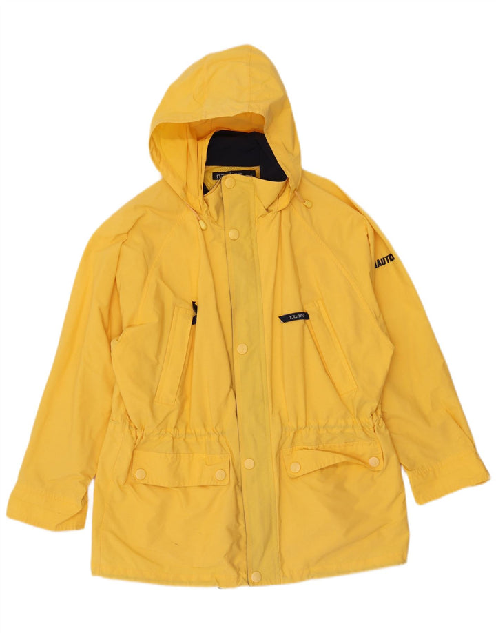 Giacca antipioggia da uomo con cappuccio Nautica UK 40 Large Giallo Poliammide
