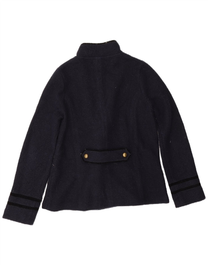 Giacca blazer a 5 bottoni da donna Zara UK 16 grande in lana blu navy