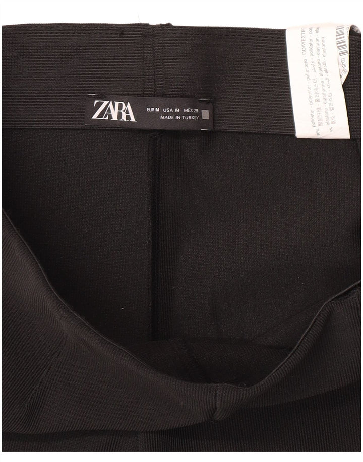 Leggings svasati da donna Zara UK 12 poliestere nero medio