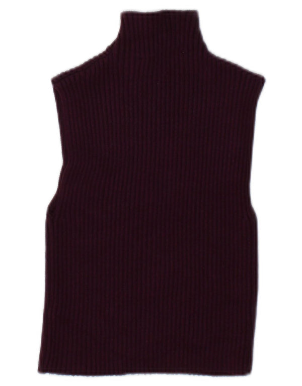 Top corto da donna Zara UK 10 piccolo in viscosa bordeaux