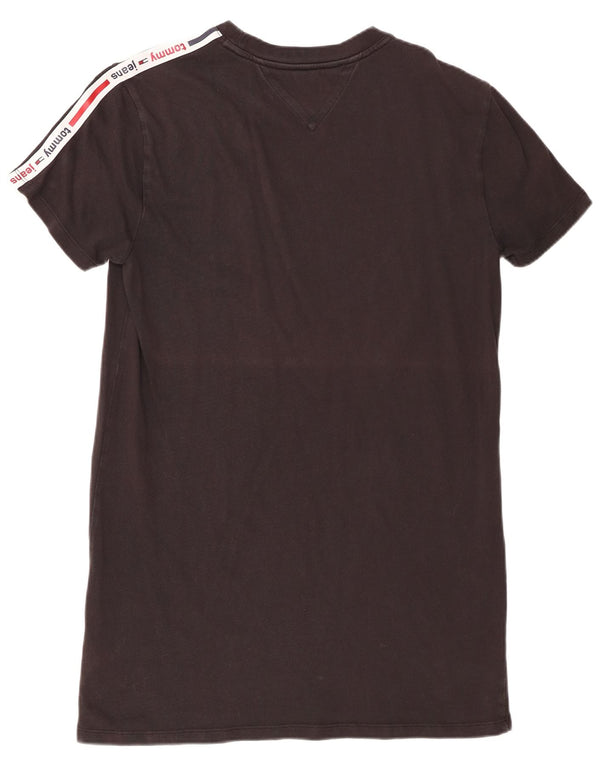 Abito t-shirt con grafica da donna Tommy Hilfiger UK 12 Medium Black Colourblock