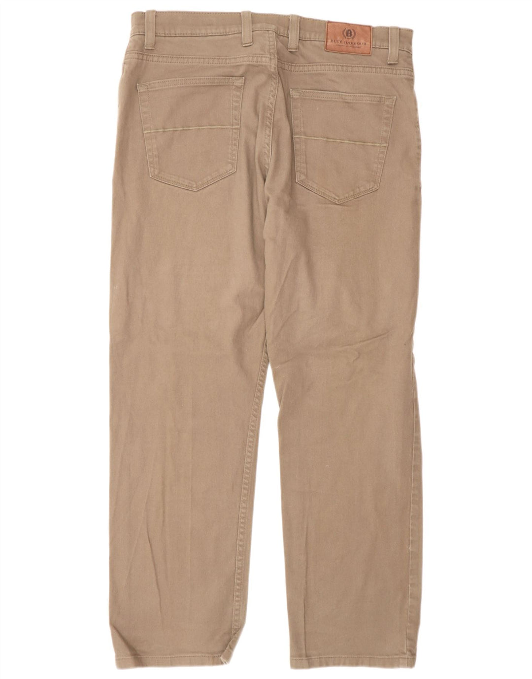 Jeans dritti da uomo Marks & Spencer blu Harbour W34 L29 cotone beige