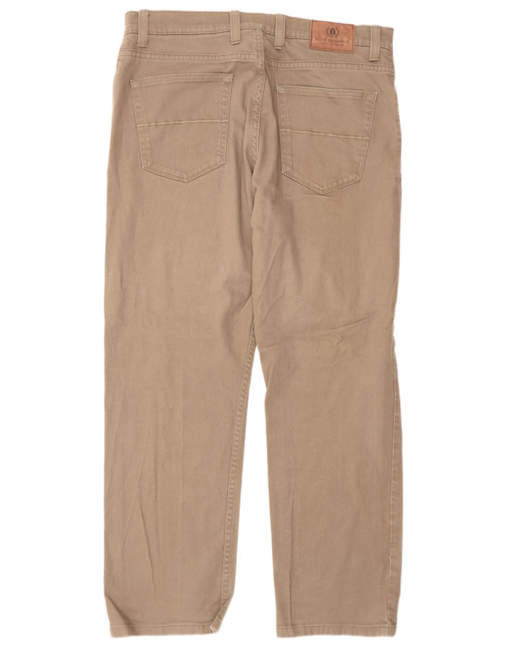 Jeans dritti da uomo Marks & Spencer blu Harbour W34 L29 cotone beige