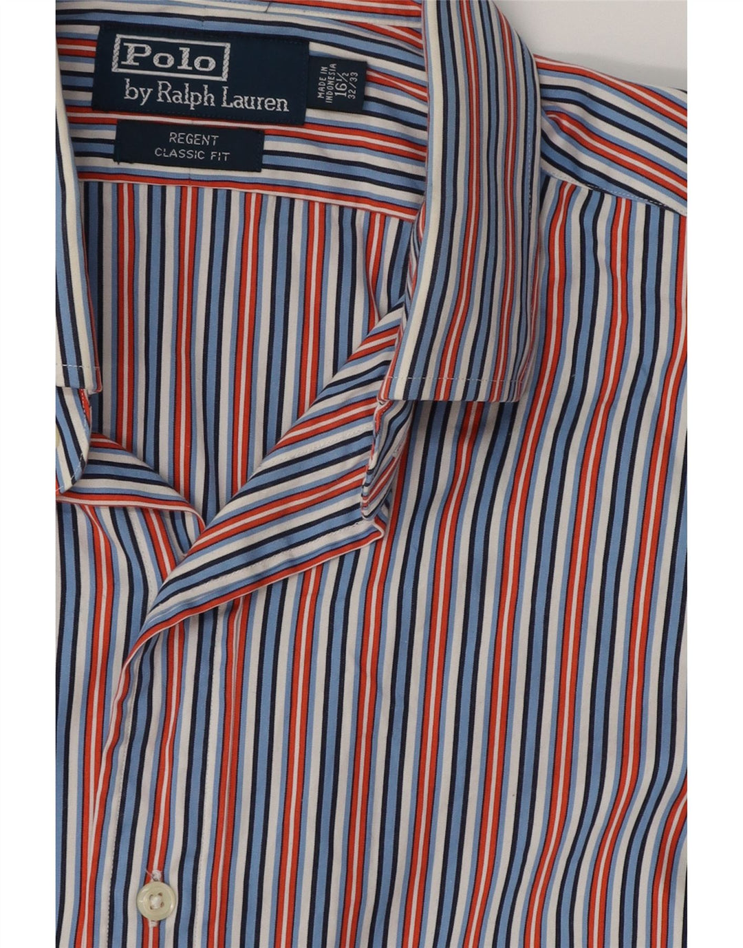 POLO RALPH LAUREN Camicia Regent da uomo taglia 16 1/2 grande multicolore
