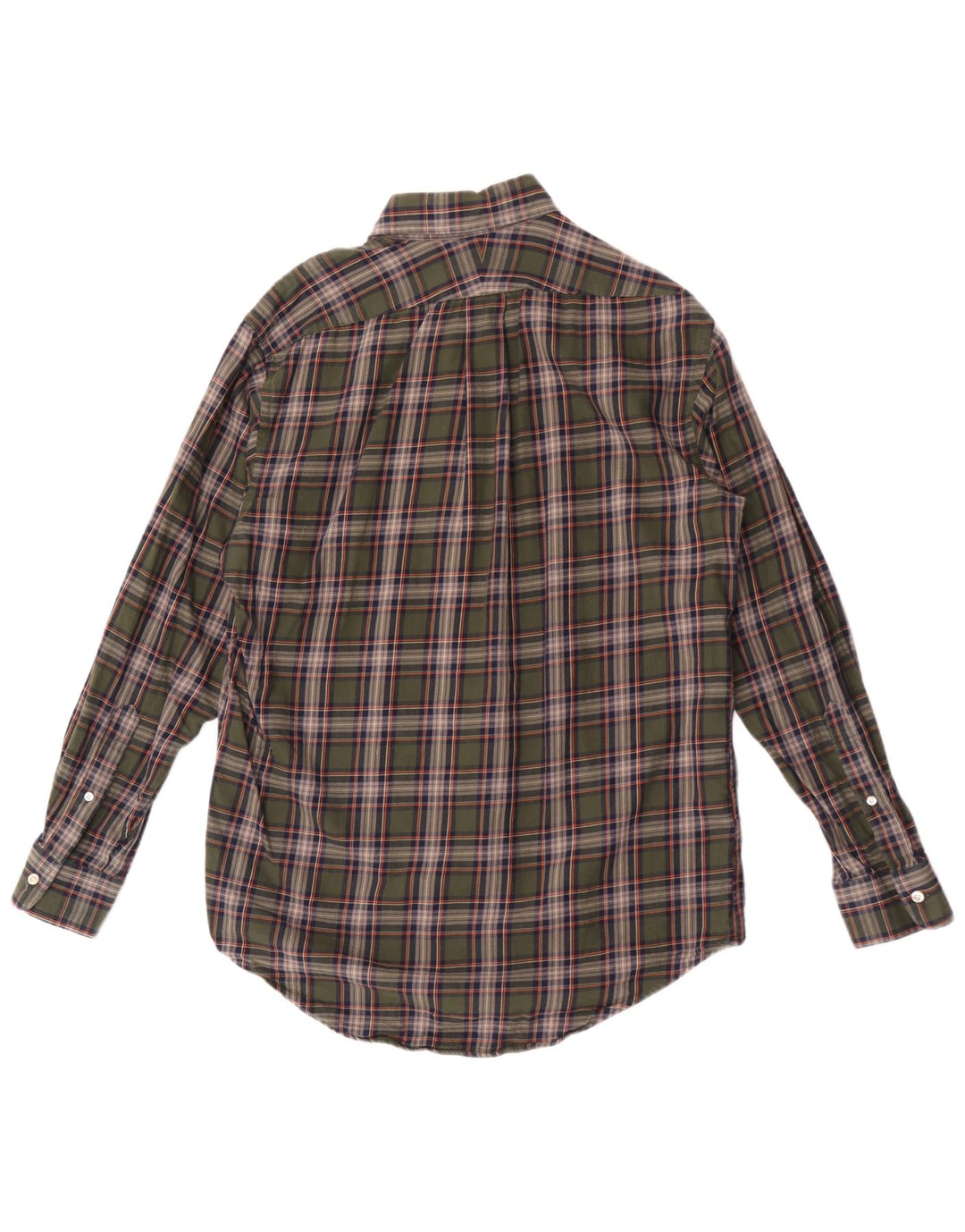 Camicia a quadri da uomo Lands End taglia 15 a quadri verde medio